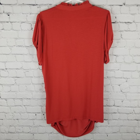 Maternity ruched ruffle eyelet detail blouse - Picture 4 of 7